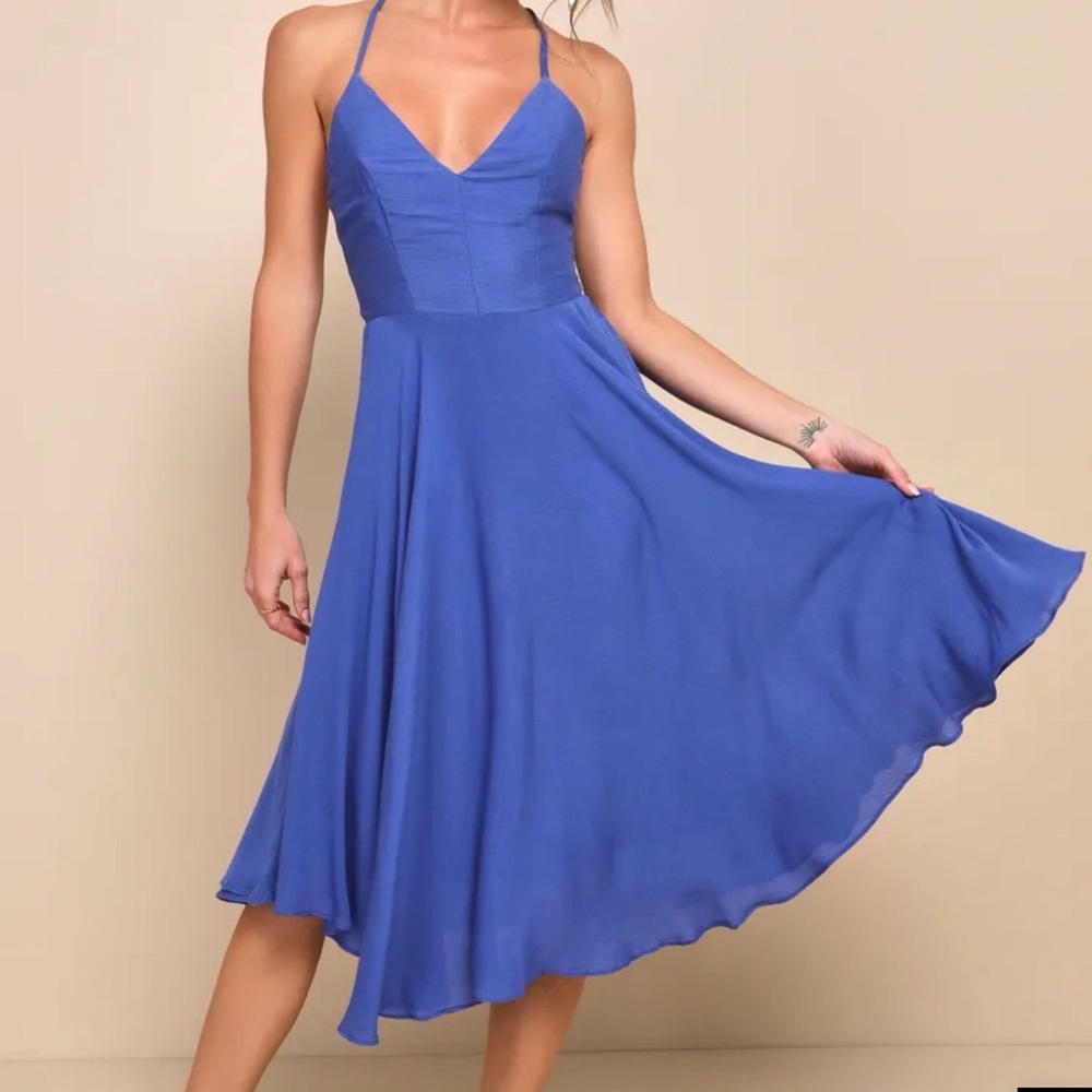 Lulu's Royal Blue Midi Dress